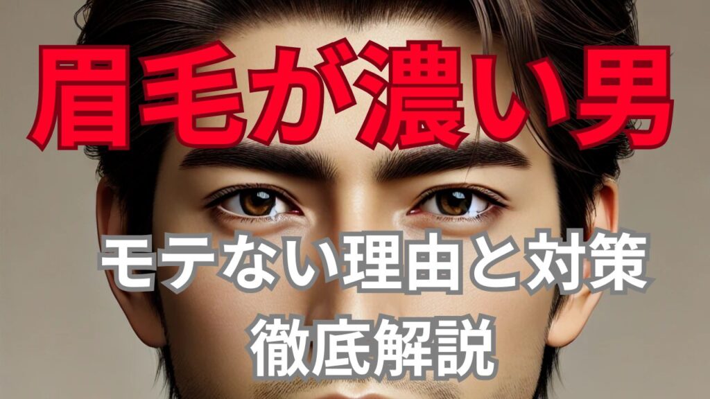 アイキャッチ
眉毛が濃い男は本当にモテない？理由と対策を徹底解説